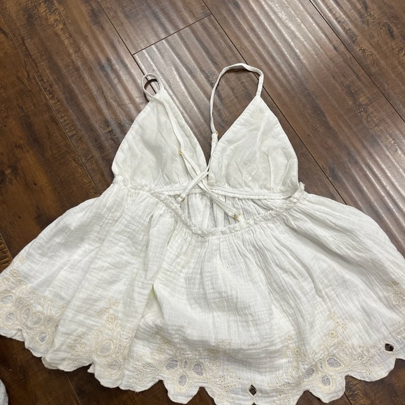 Free People White and Cream Embroidered Top - Picture 2 of 2